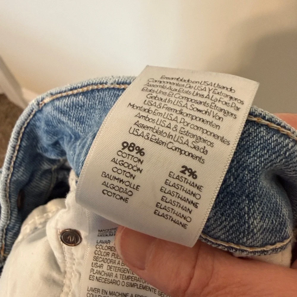 MOTHER Women’s The Insider Crop Step Fray Light Blue Distressed Jeans / Size 27